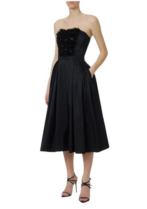 Dress with 3D floral embroidery ELISABETTA FRANCHI | dress | AB94262E2110